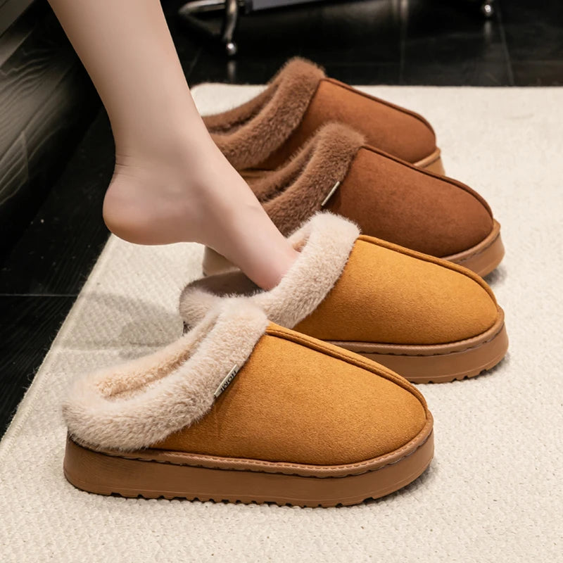 Stay-Cozy™ Plush Indoor Slippers — Warm Fleece Comfort for Winter