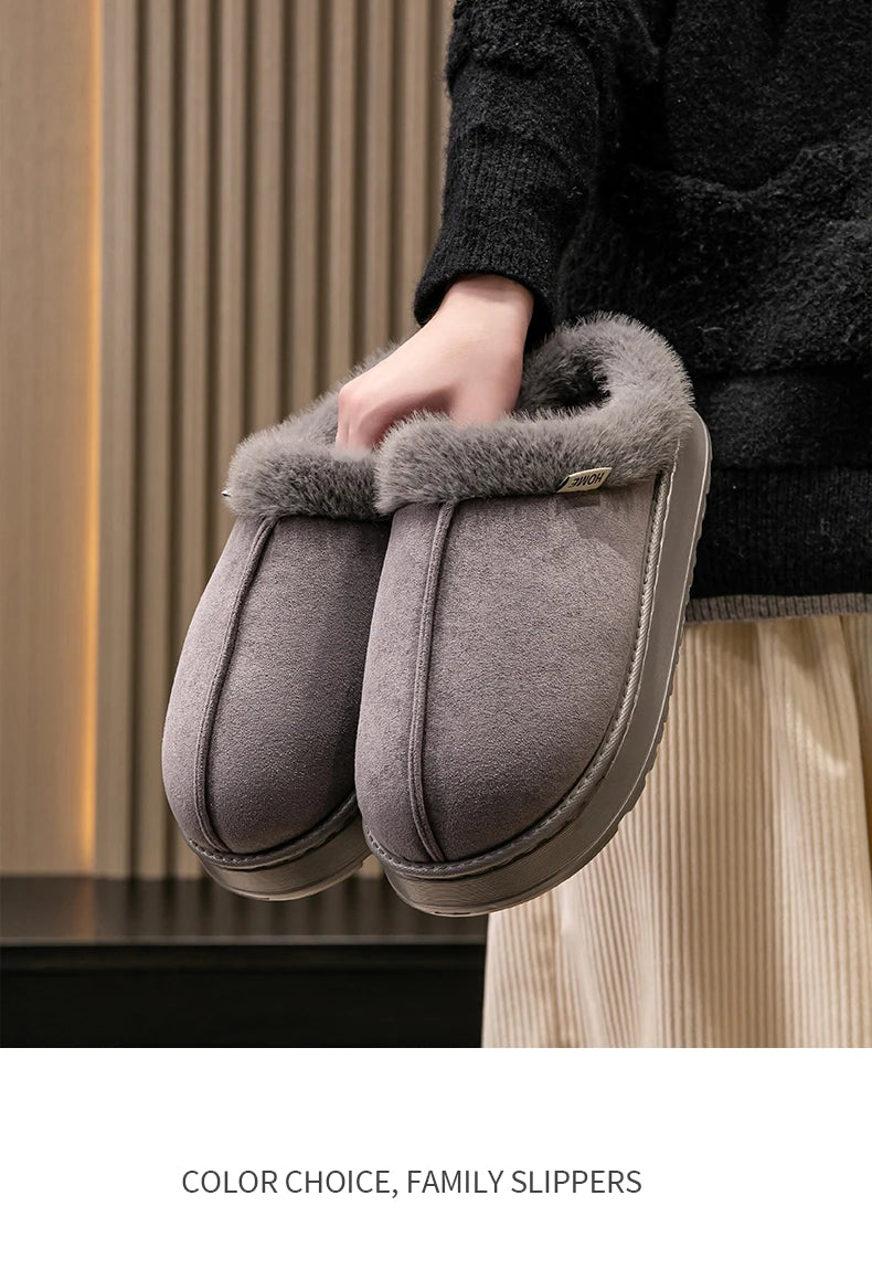 Stay-Cozy™ Plush Indoor Slippers — Warm Fleece Comfort for Winter