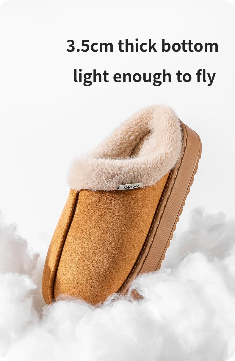 Stay-Cozy™ Plush Indoor Slippers — Warm Fleece Comfort for Winter
