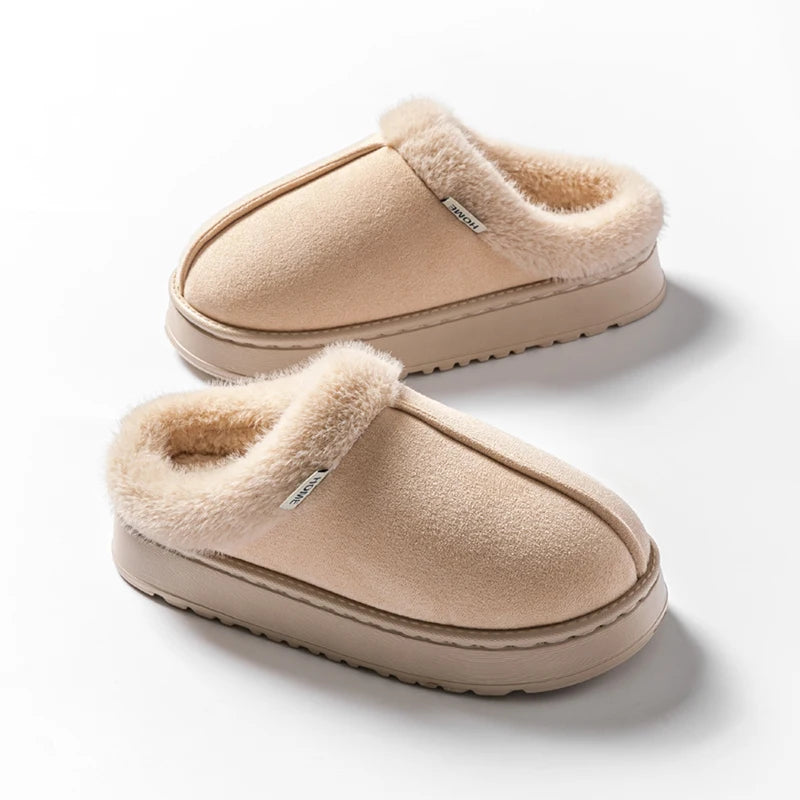 Stay-Cozy™ Plush Indoor Slippers — Warm Fleece Comfort for Winter