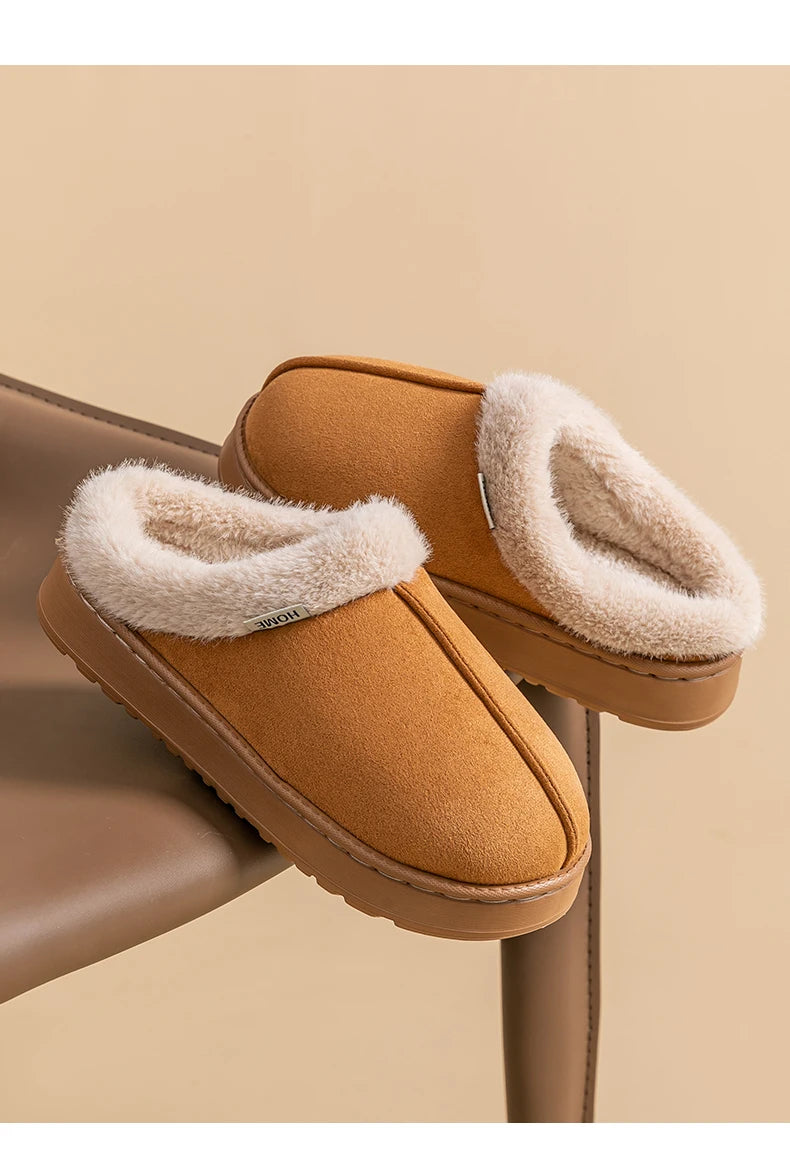 Stay-Cozy™ Plush Indoor Slippers — Warm Fleece Comfort for Winter