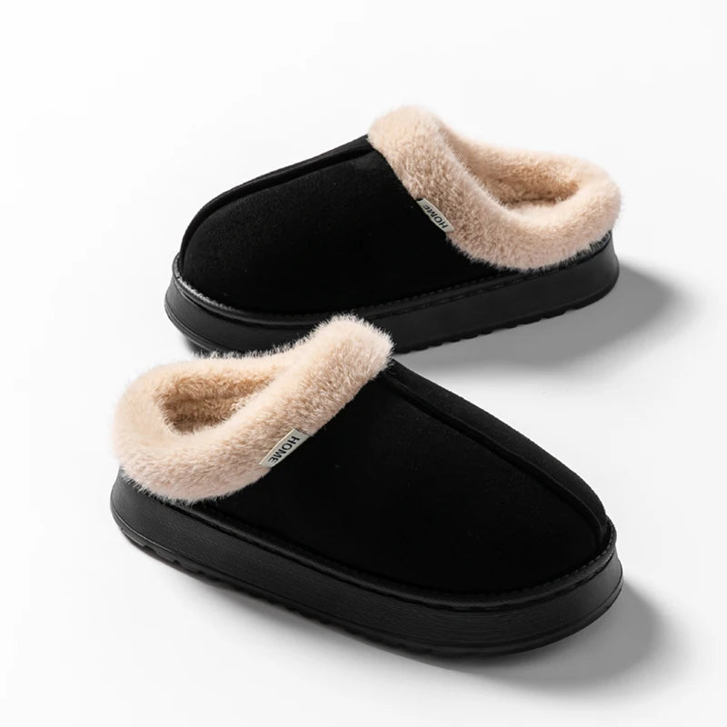 Stay-Cozy™ Plush Indoor Slippers — Warm Fleece Comfort for Winter