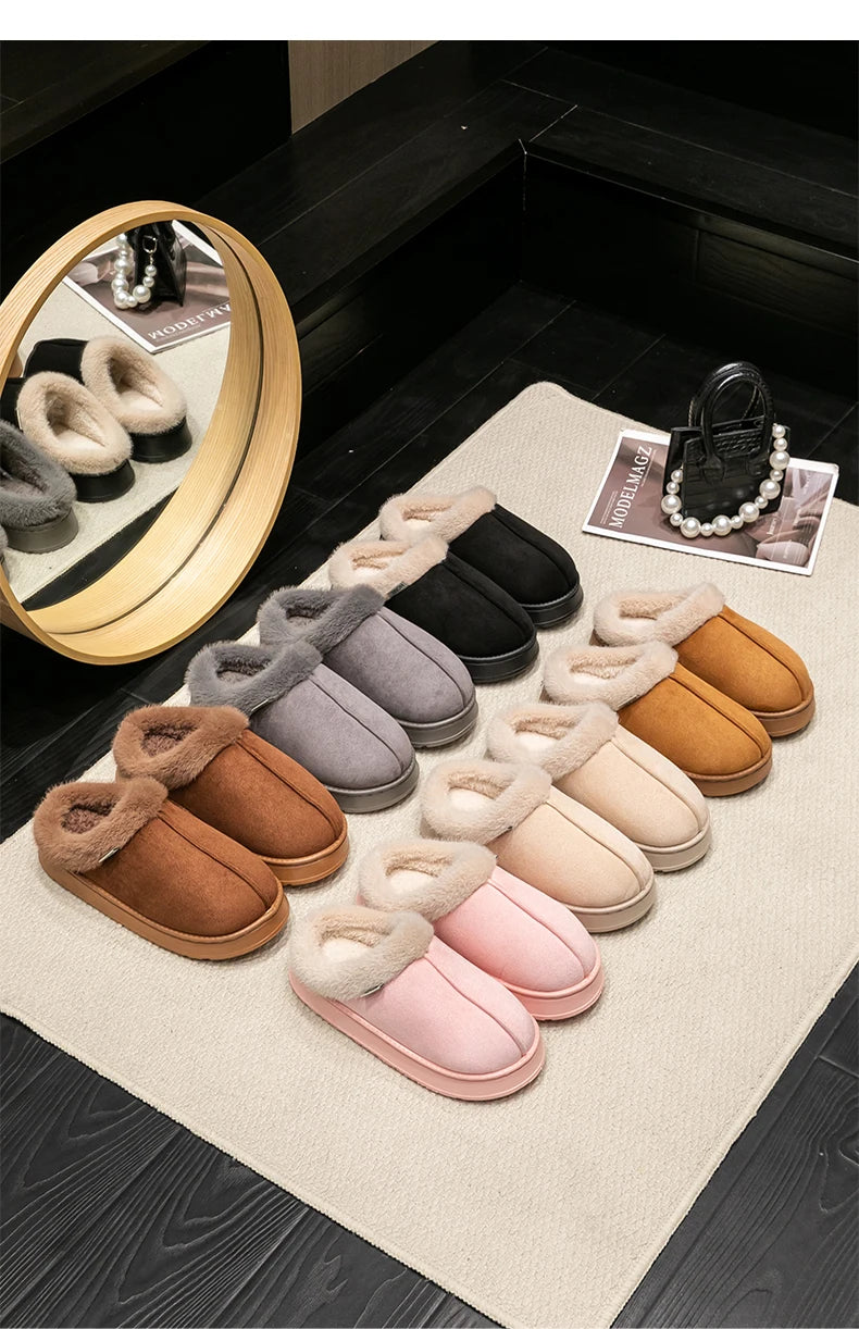 Stay-Cozy™ Plush Indoor Slippers — Warm Fleece Comfort for Winter