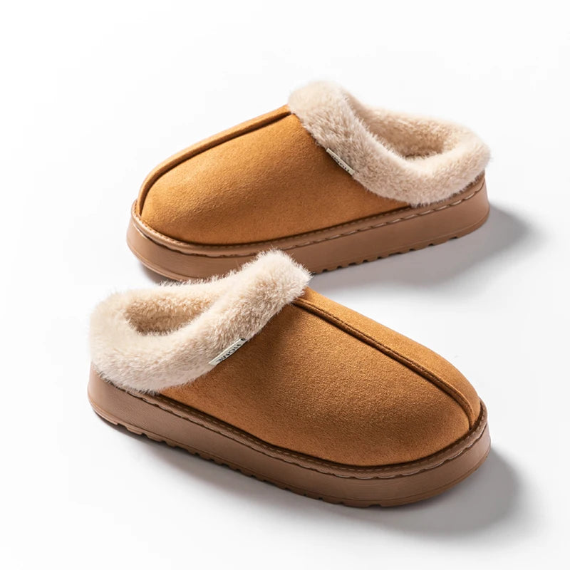 Stay-Cozy™ Plush Indoor Slippers — Warm Fleece Comfort for Winter