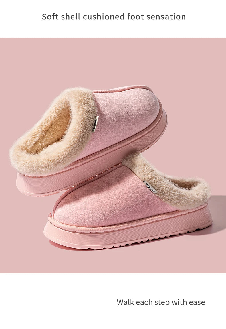 Stay-Cozy™ Plush Indoor Slippers — Warm Fleece Comfort for Winter